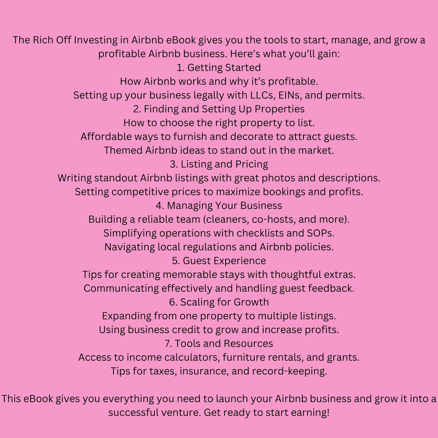 Rich Off Investing in Airbnb Property Playbook