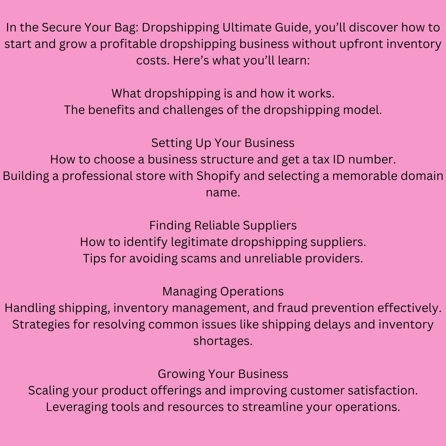 Secure Your Bag Dropshipping: The Ultimate Guide to Financial Freedom