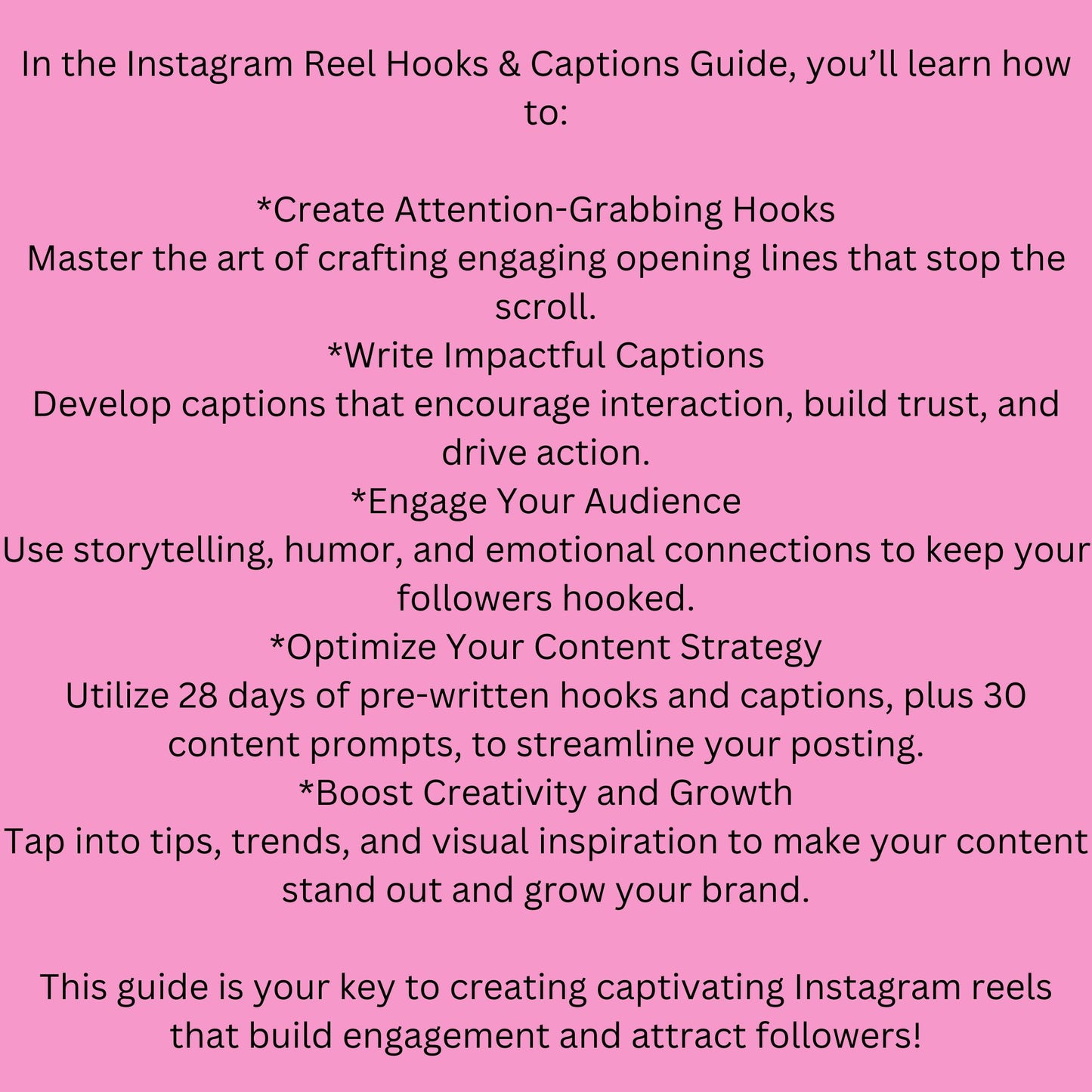 Instagram Hooks, Reels, and Captions